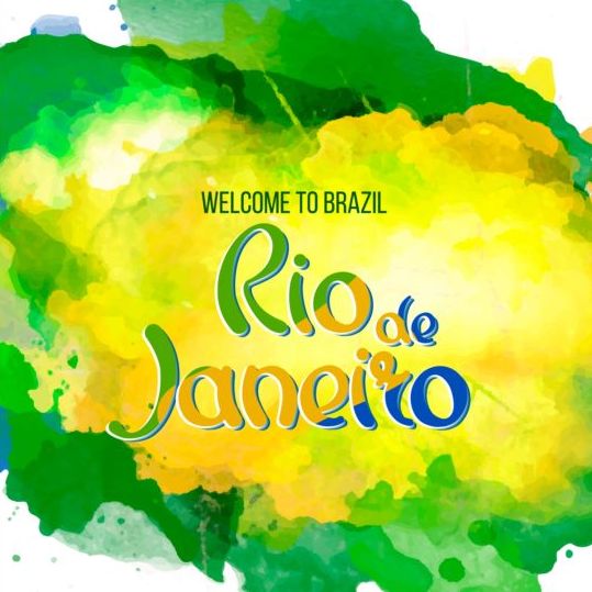 2016 Rio de Janeiro Olimpico acquerello sfondo 03  