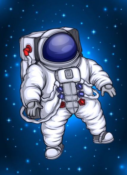 Astronaut in space cartoon vector  