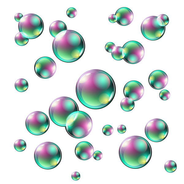 Beau vecteur d’illustration de fond de bulles 11  
