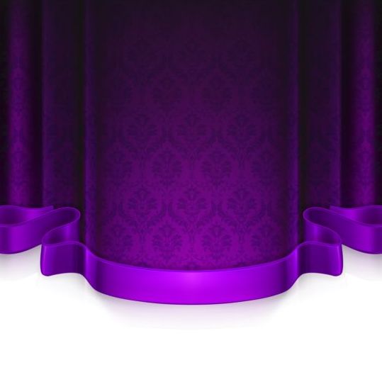 Wunderschöner violetter Vorhangvektor  