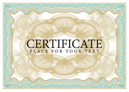 Certificate design vector frame 01  