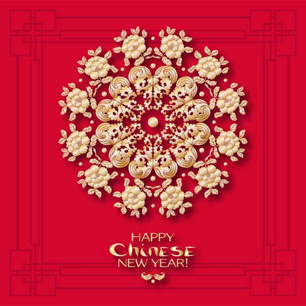 Hintergrund-Vektormaterial 07 des Chinesischen Neujahrsfests 2018  