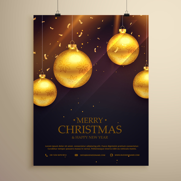 Christmas flyer and cover brochure design vector 10  