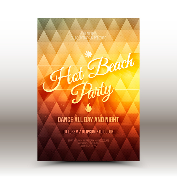Cocktail party flyer template vector 03  
