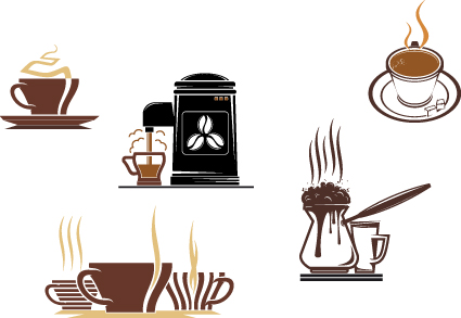 Vector Coffee icons design elements 03  