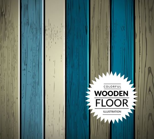 カラフルな木製の床の背景ベクトルイラスト05  