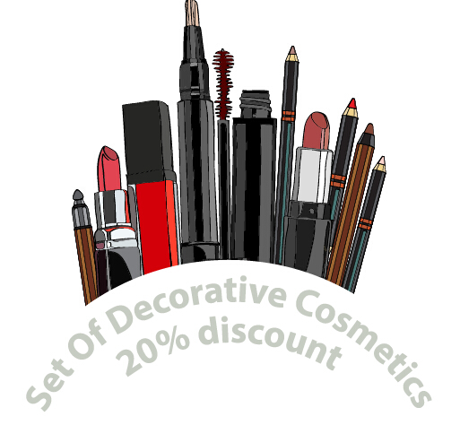 Decorative cosmetics discount poster vector 02  