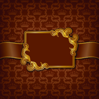 Golden frame with luxury background 03  