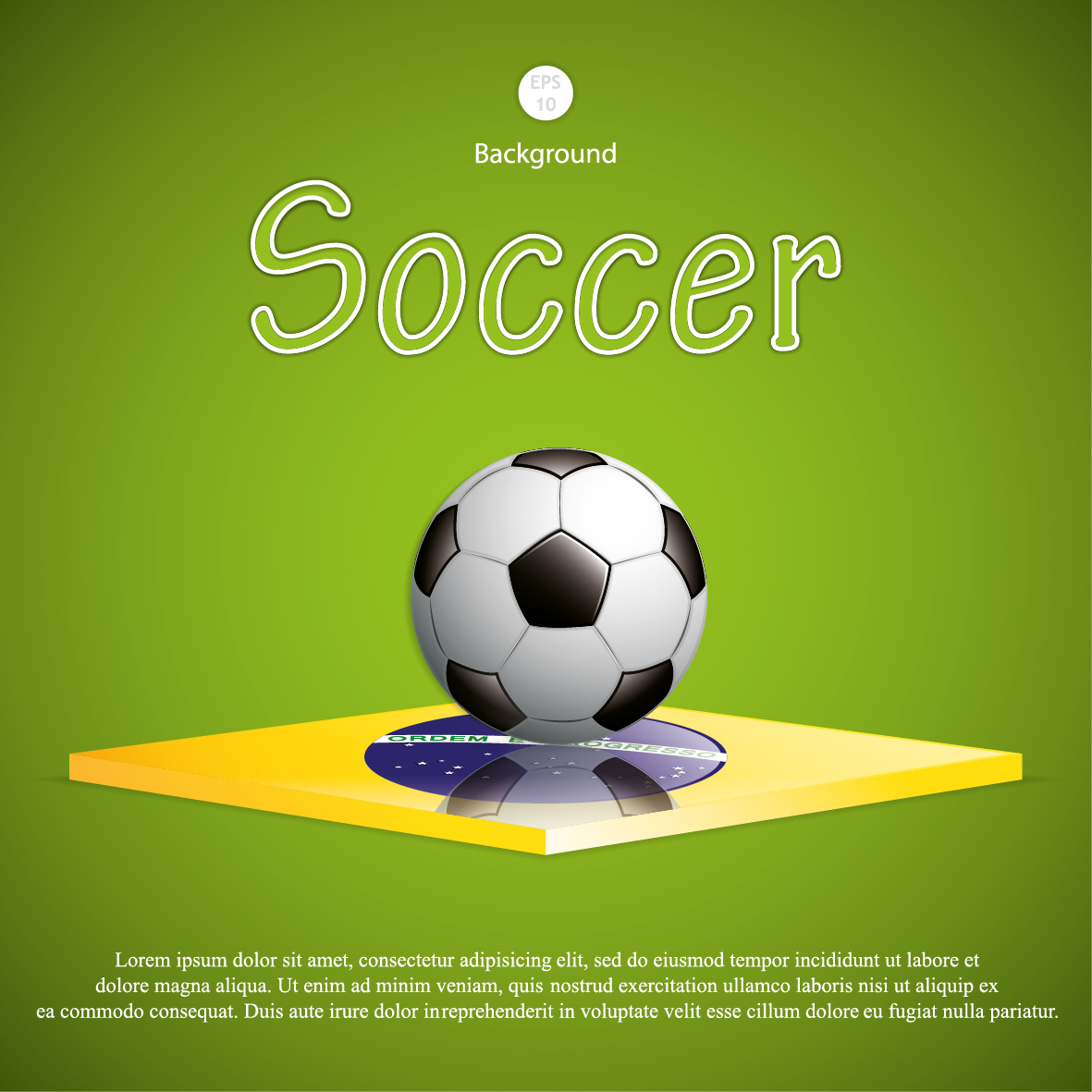 Green style soccer background vector material 04  