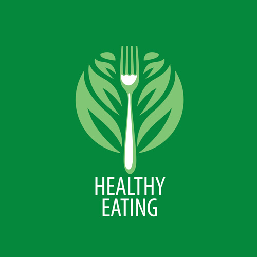 Healthy eating logo design vector set 10  