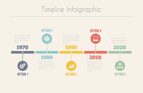 Infographic timeline vector template 02  