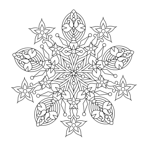 Mandala decorative pattern drawn vector material 03  