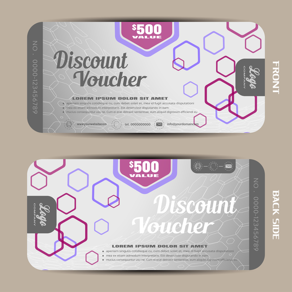 Modern discount voucher template vector 01  