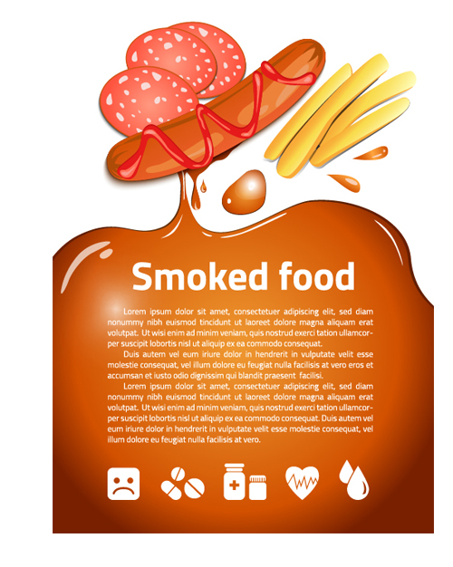 Modern fast food poster material vector 12  