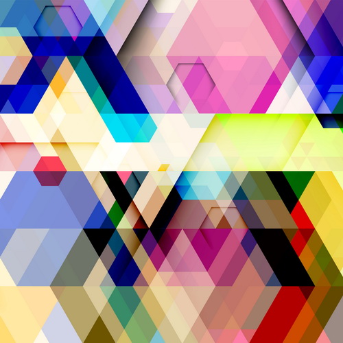 Multicolor geometrischen Formen Hintergrund Vektoren 02  