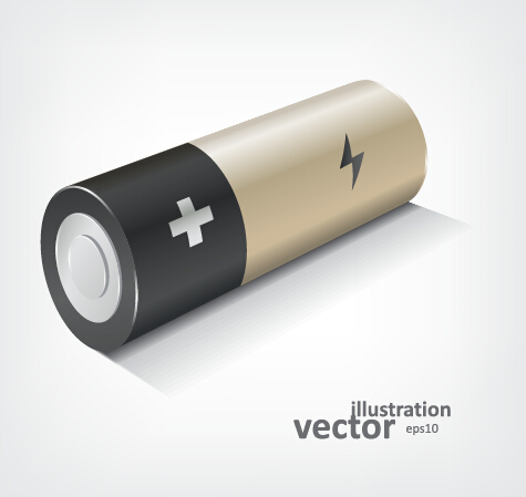 Realistic battery vector material set 04  
