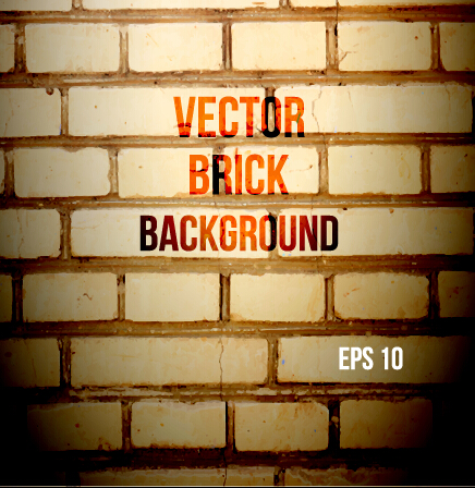 Realistic brick wall vector background 02  