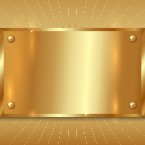 Shiny golden metallic vector background material 04  