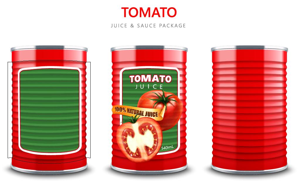 ソースパッケージベクトル材料01トマトジュース  