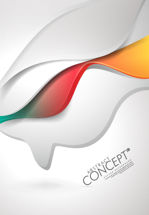 Abstract concept brochure cover background vector 04  