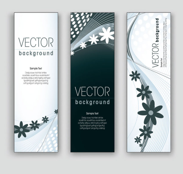 Exquisite Vertical banner design vector 04  