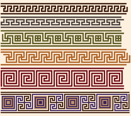 Antique Decorative pattern Border vector 01  