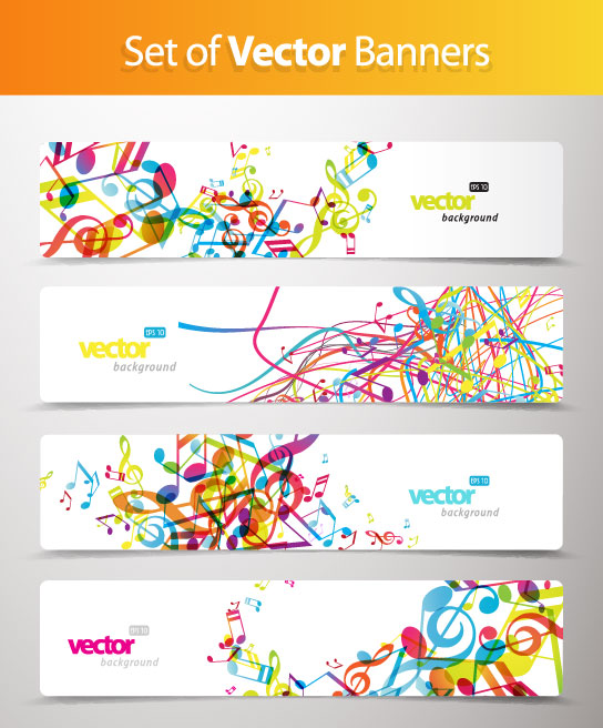 Abstract Creative banner free vector 03  