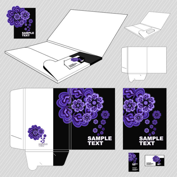 Set of Business identity Kit template design vector 05  