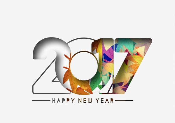 2017 new year creative background set vector 02  