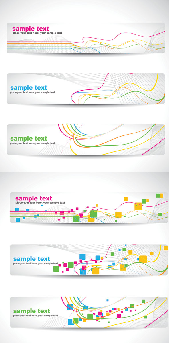 Dynamic lines banner vector graphic  