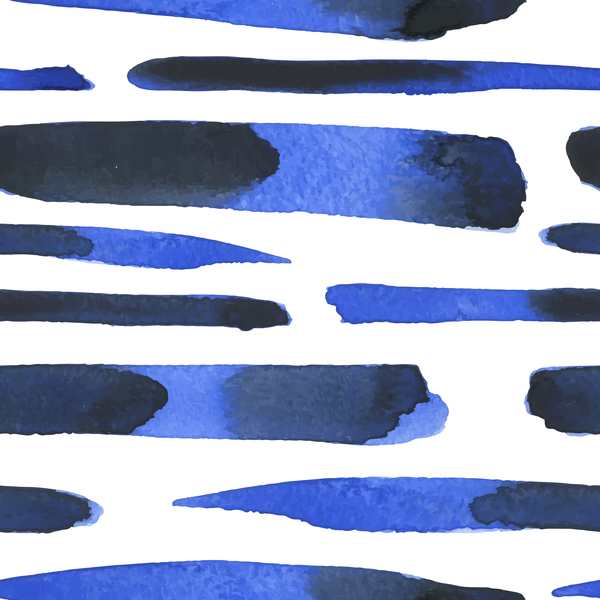 青い水彩ビジョンのシームレスなパターン ベクトル 03  