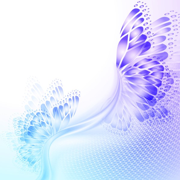 Schmetterlingsflügel mit abstraktem Hintergrundvektor 04  