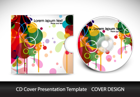 Colorful CD Cover presentation elements vector set 04  