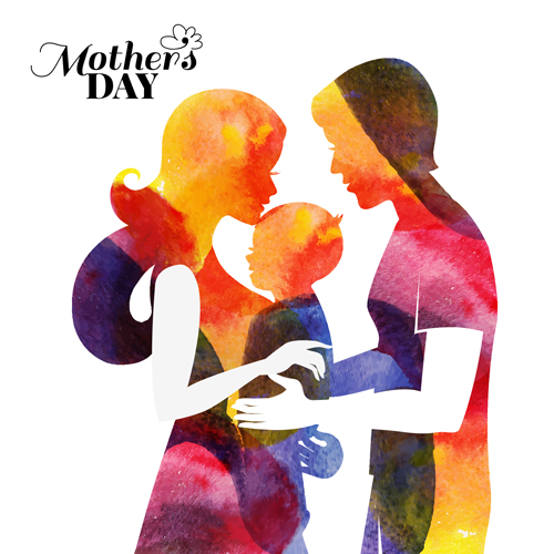 Creative mothers day art background vector 05  