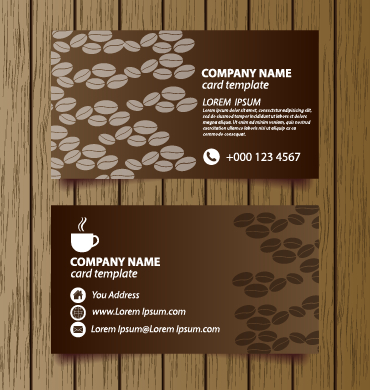 Creative coffee house business cards vector graphic 03  