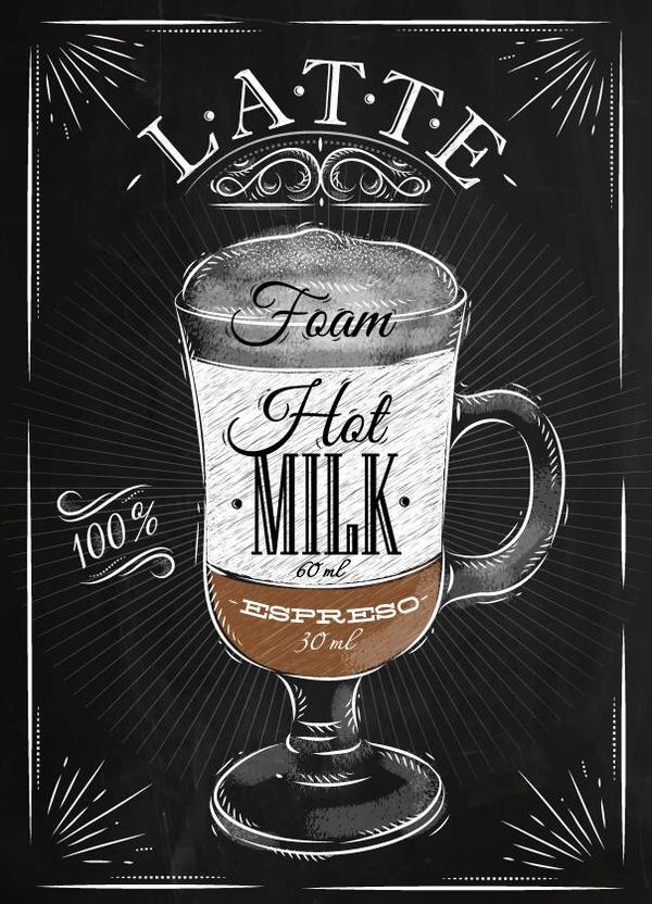 Hand drawn drink poster template vector 07  