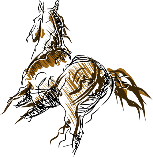 2014 horses creative design vector 01  