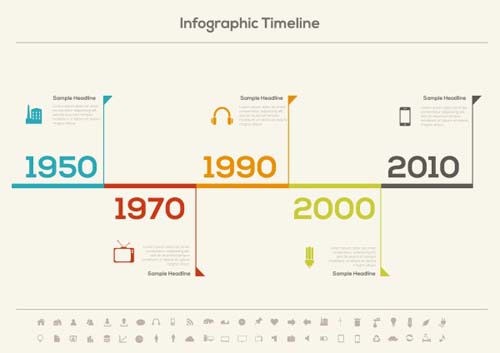 Infographic timeline vector template 01  