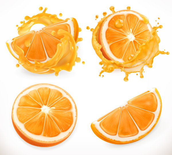 Orangensaft und Spritzenvektor  