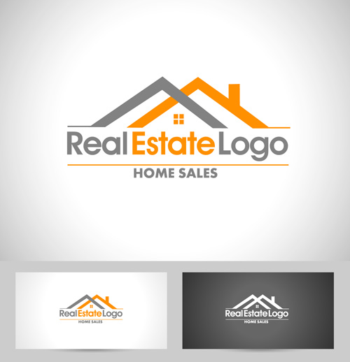 Original design logos with business cards vector 05  