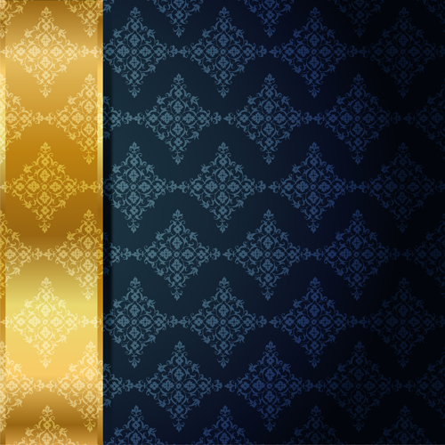 Ornate VIP gold background art vector 03  