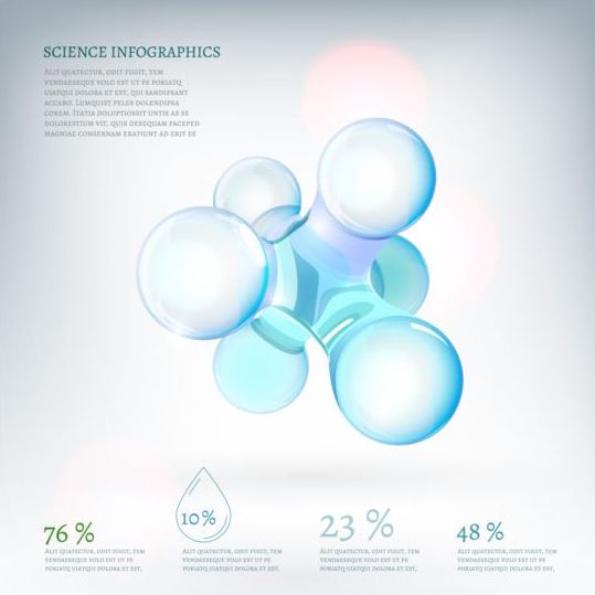 Wetenschap infographics moderne template vector 06  