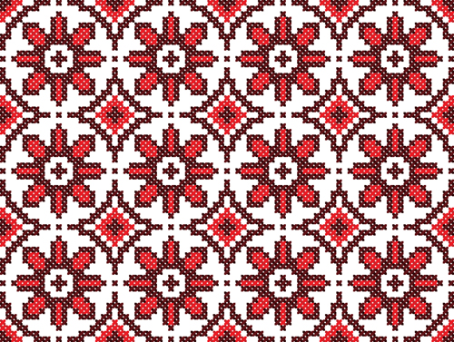 Ukraine Style Fabric ornaments vector graphics 13  