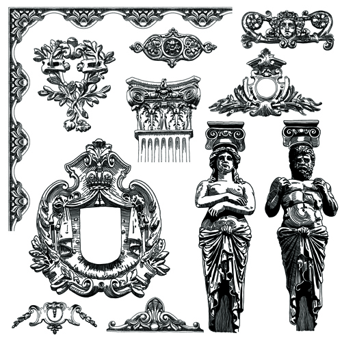 Victorian style decorative elements vector graphics 03  