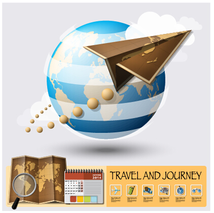 World travel infographics vector set 01  