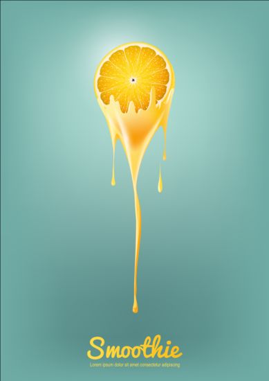 fond de vecteur de smoothie de citron  