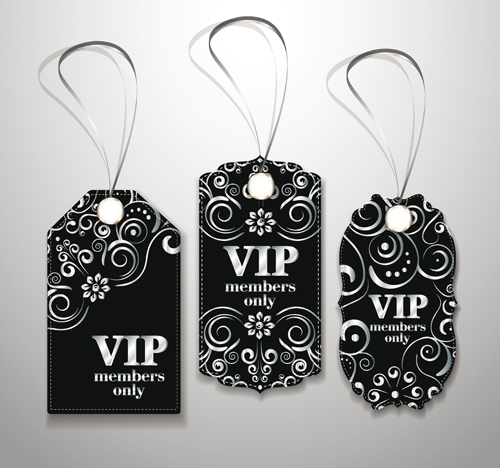 luxurious VIP tags vector set 01  