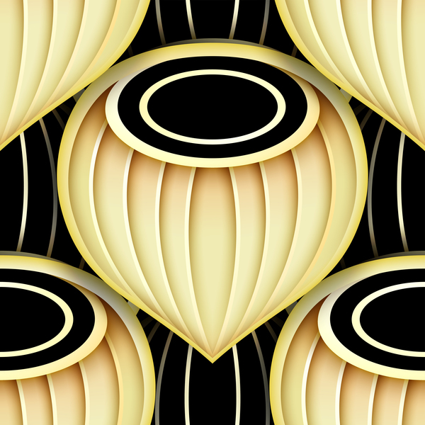 Luxus goldenes dekoratives Mustervektorenmaterial 09  