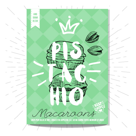 pistachio poster template vector  