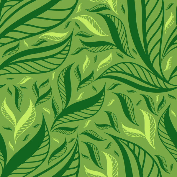 Green Leaf background vector 01  